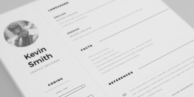 black-white-resume-template