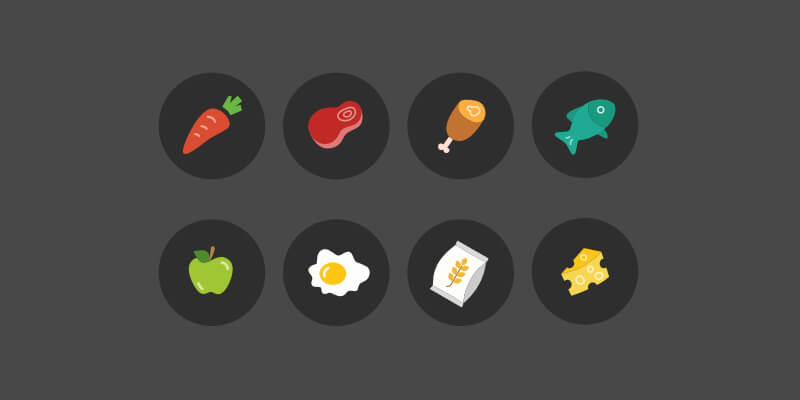 food-flat-vector-icons