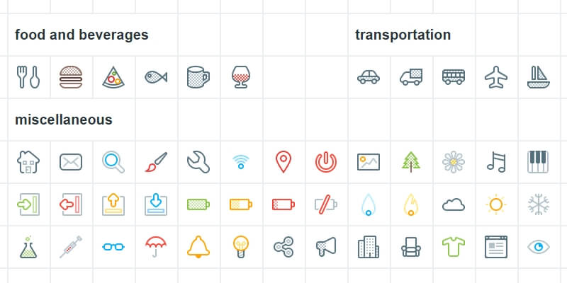 free-outline-icons-set