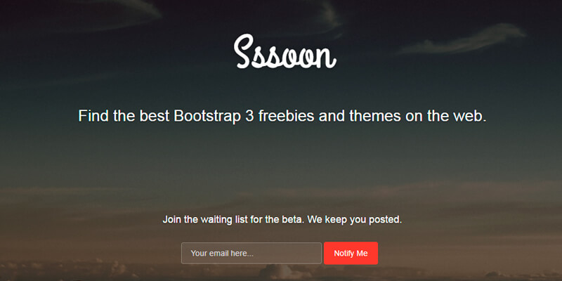 bootstrap-coming-soon-page