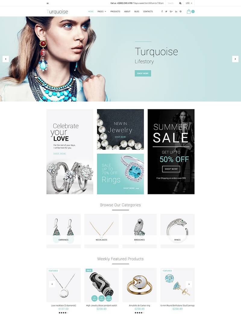 Turquoise Website Template