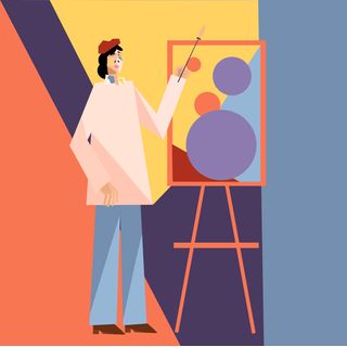 painter art woman famous easel