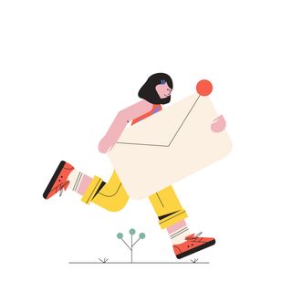 letter message woman postwoman shipping