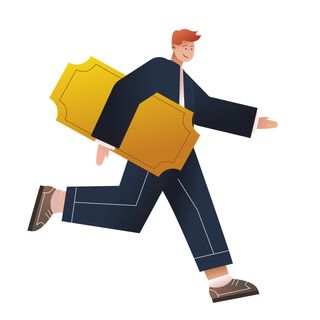 lottery jogging man exercise work