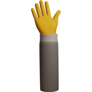 hand yellow jumper sign hello