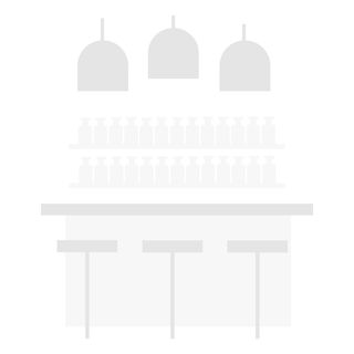 bar bottles lights chairs table