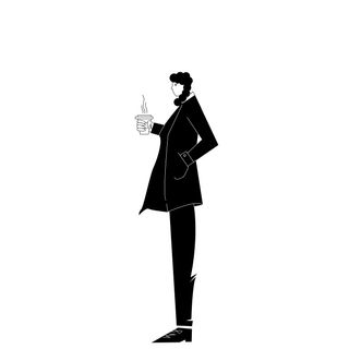 coffee woman walk break hot