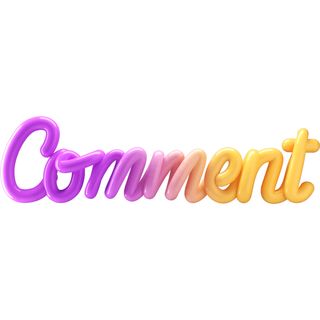 comment 3d lettering