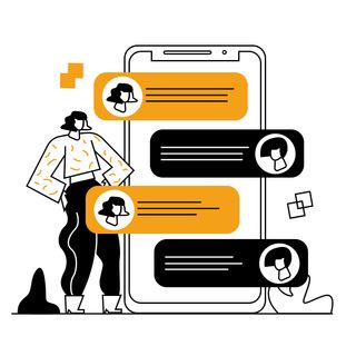 messagin smartphone anddoid iphone conversation
