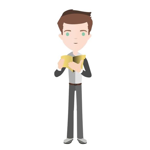 flat characters man