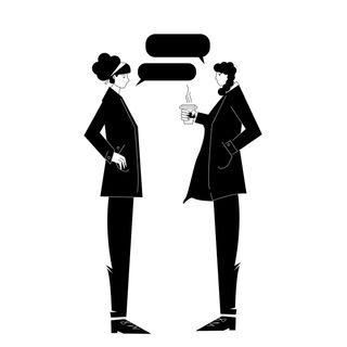 conversation friends break coffee meeting