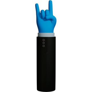 hands blue signs rock music jacket