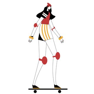 sport woman skate
