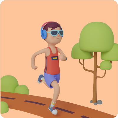 character athlete running 3d assets