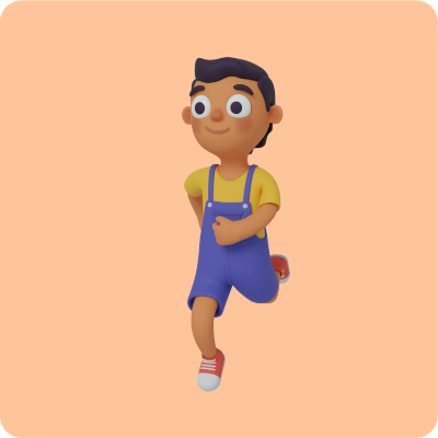 character boy running 3d assets