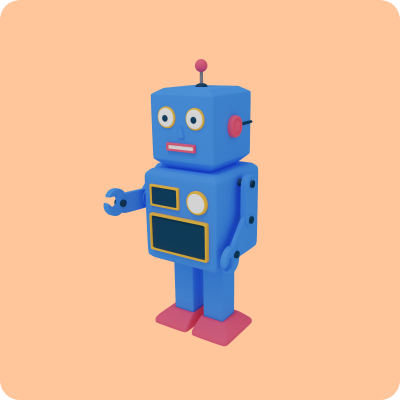 character cube robot 3d assets