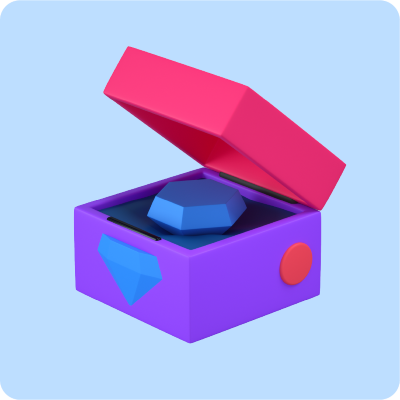 icon diamond box 3d assets