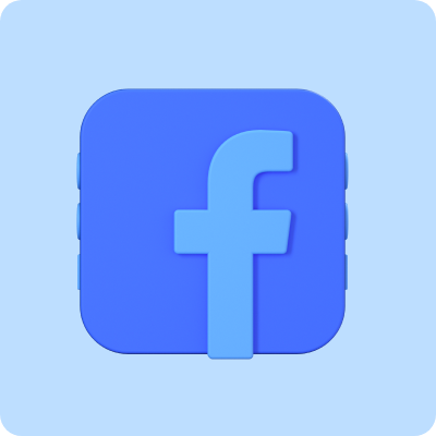 icon facebook 3d assets