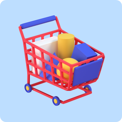 icon shopping cart 3d assets