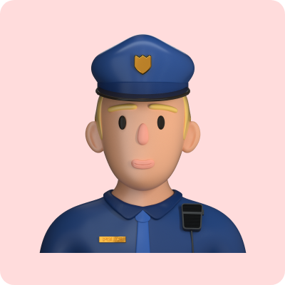 illustration police 3d assets