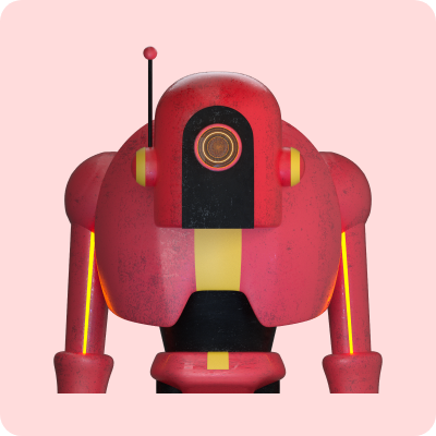 illustration robot 3d assets
