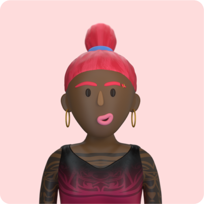 illustration tattooed girl 3d assets