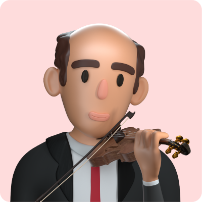illustration violinist 3d assets