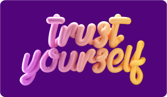 letter trust yourself 3d assets