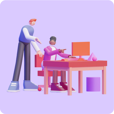 scene bee 2 people working 3d assets