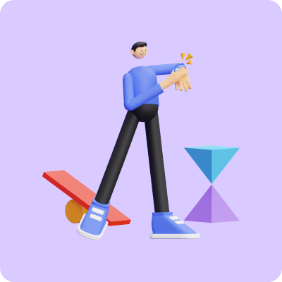 scene person looking at his watch 3d assets