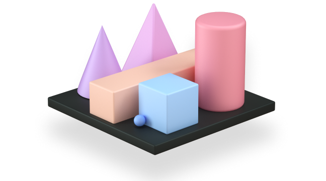 geometric shapes 3d assets