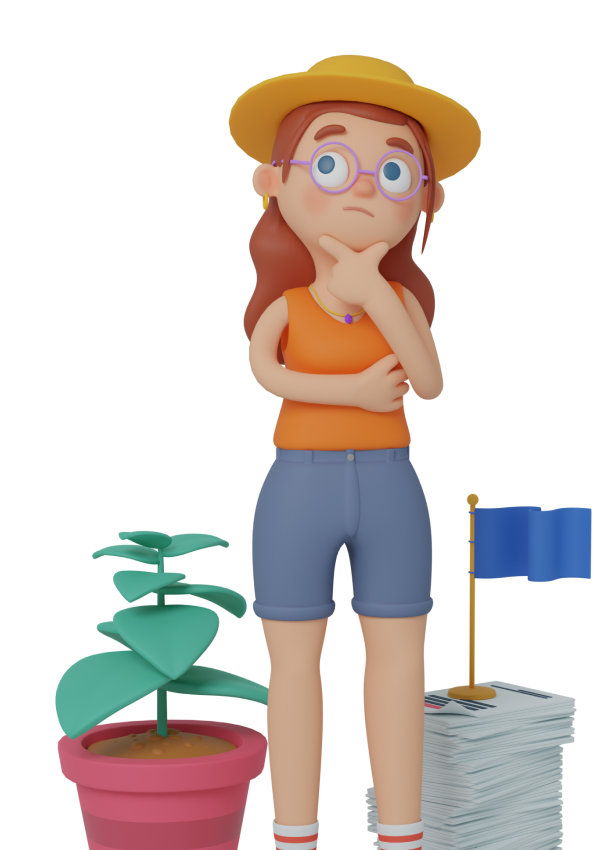 woman thinking 3d assets