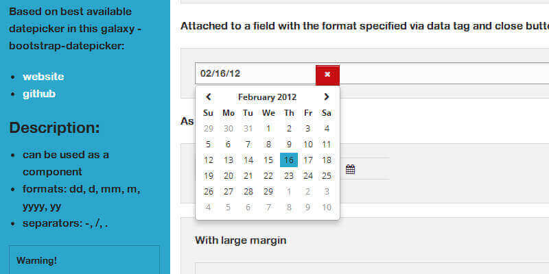 JQuery Calendars - ByPeople (30 submissions)