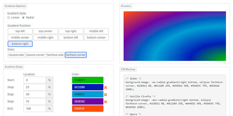 Tailwind CSS Gradient Generator