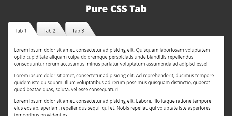 Pure CSS3 Tabs Snippet | Bypeople