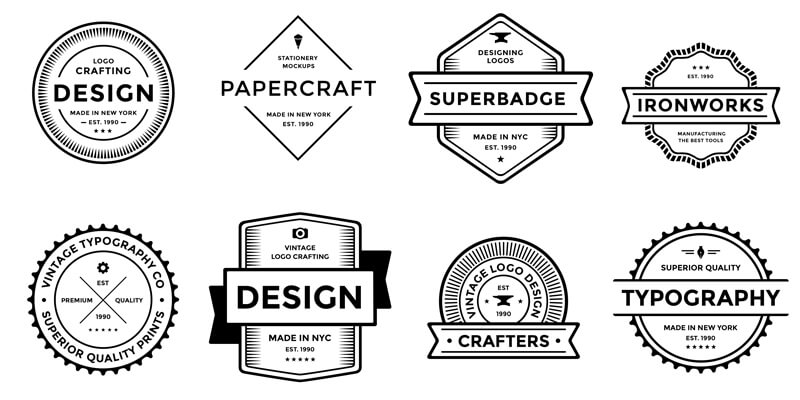 Psd Vector Badge Logos Bundle Bypeople