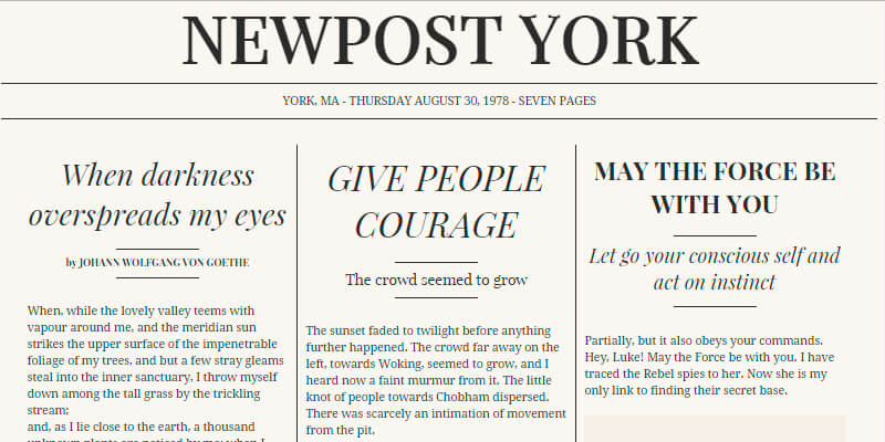 Newspaper Style Design | Bypeople