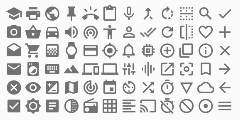 Google Material Design Icons | Bypeople