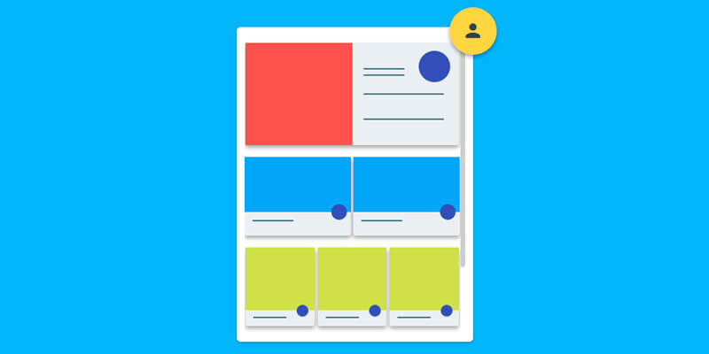Material Profile Card Layout | Bypeople