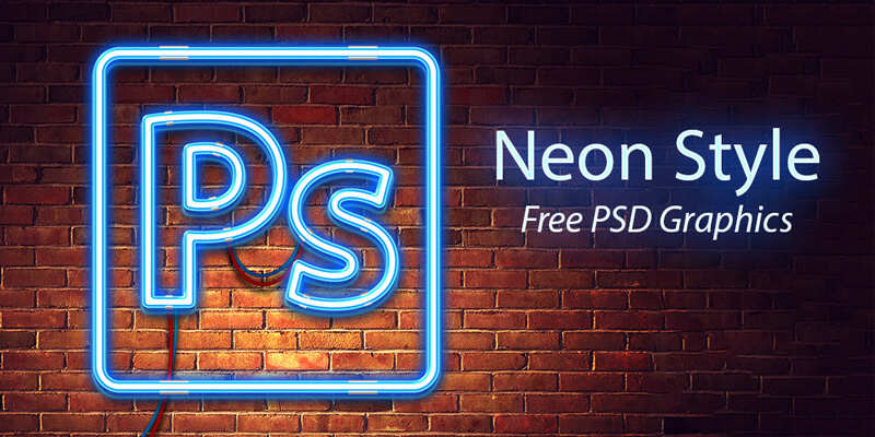 Download Neon Style Psd Template Bypeople PSD Mockup Templates