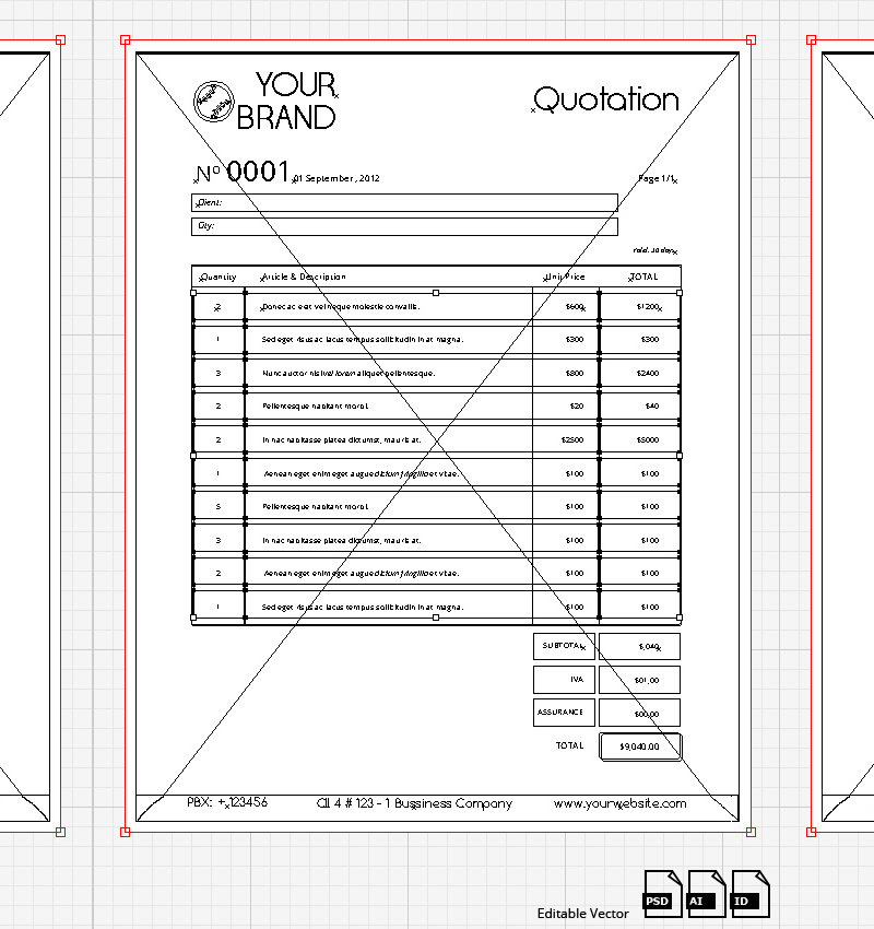 40 Corporate Quotation PSD Ai INDD Templates ByPeople