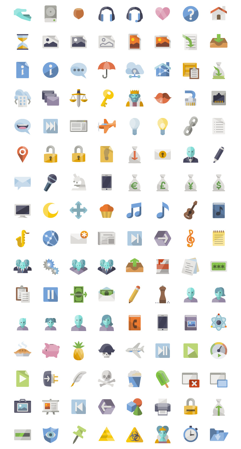 500 Flat Illustrator & SVG Icons - ByPeople
