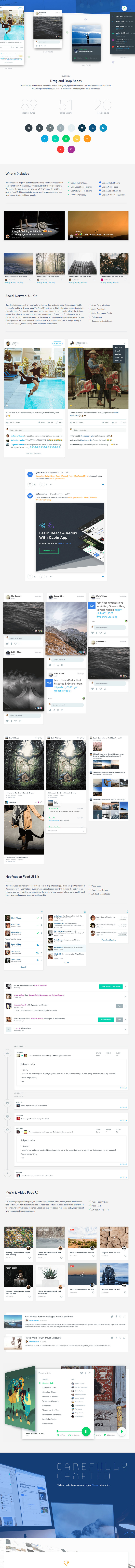 Huge News Feeds And Activity Stream Ui Kit Sketch Bypeople