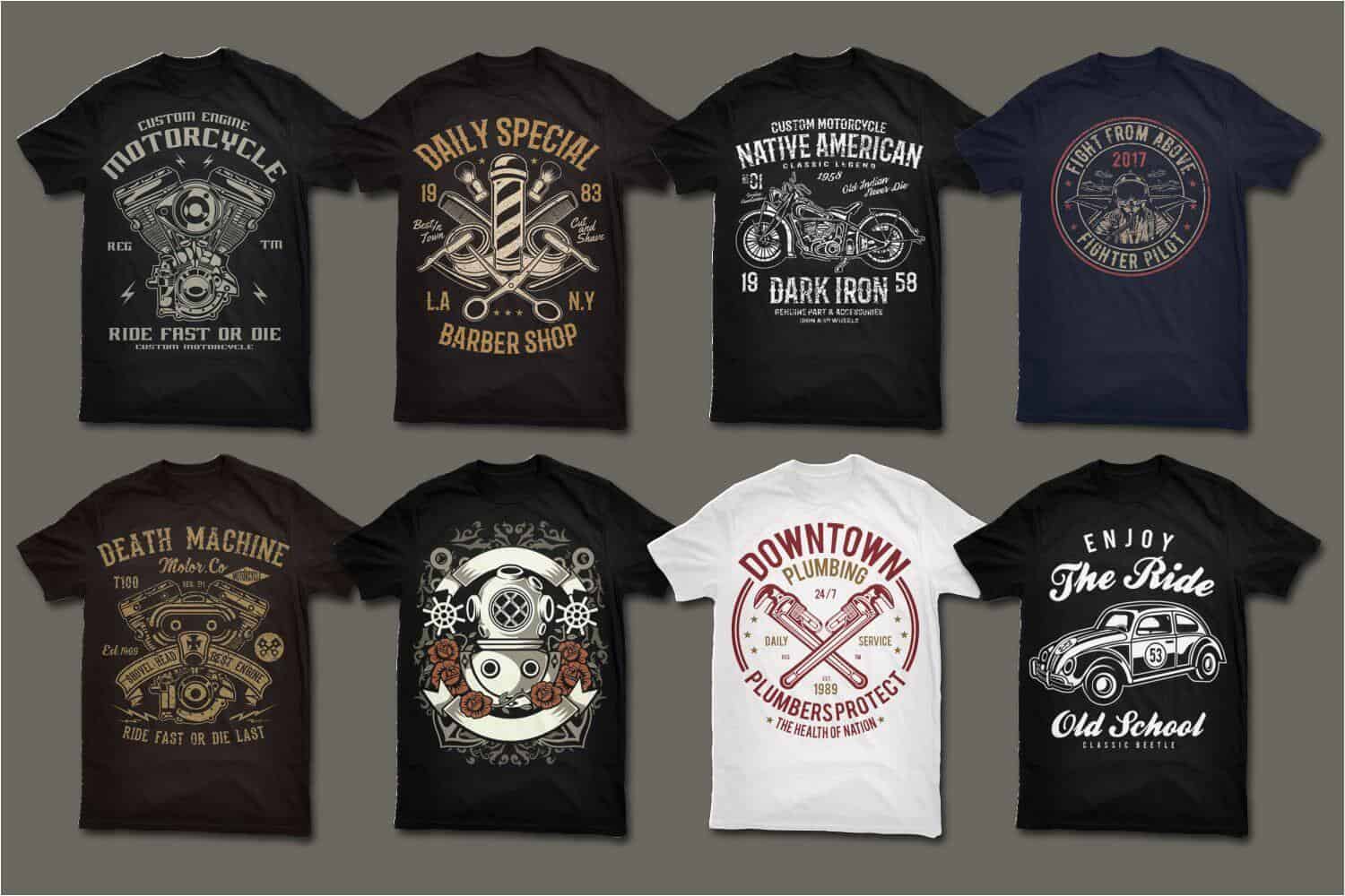 Download 400 Vector T-Shirt Designs Bundle | Bypeople