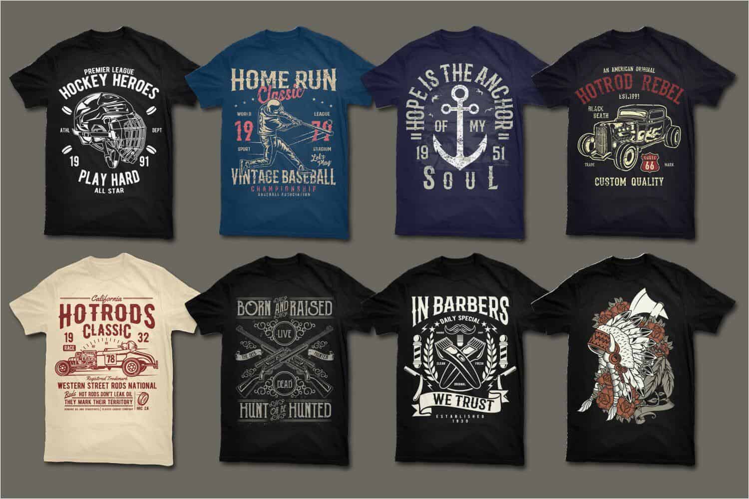Download 400 Vector T-Shirt Designs Bundle | Bypeople