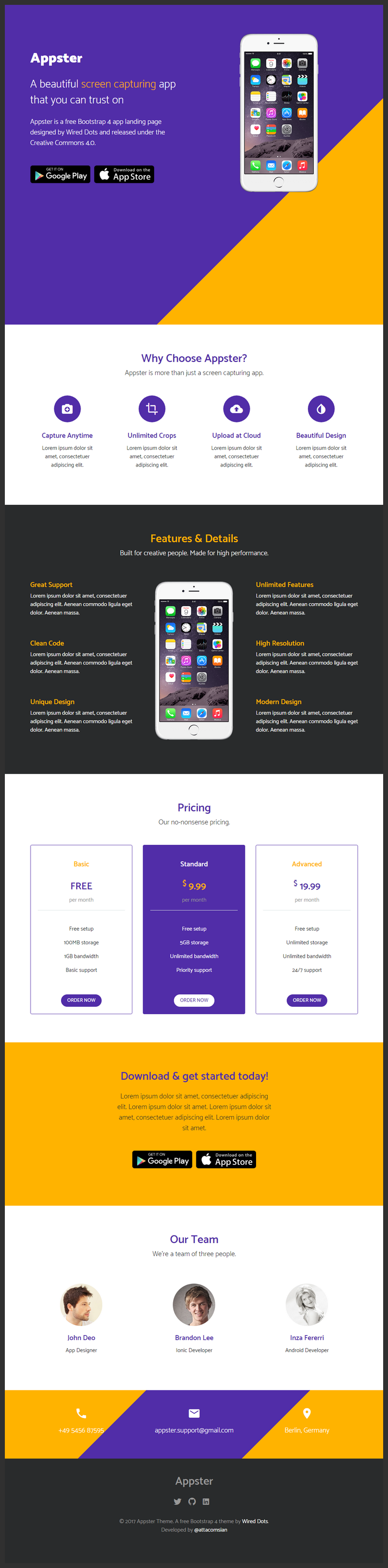  Bootstrap  4  Landing  Page  Template  Bypeople