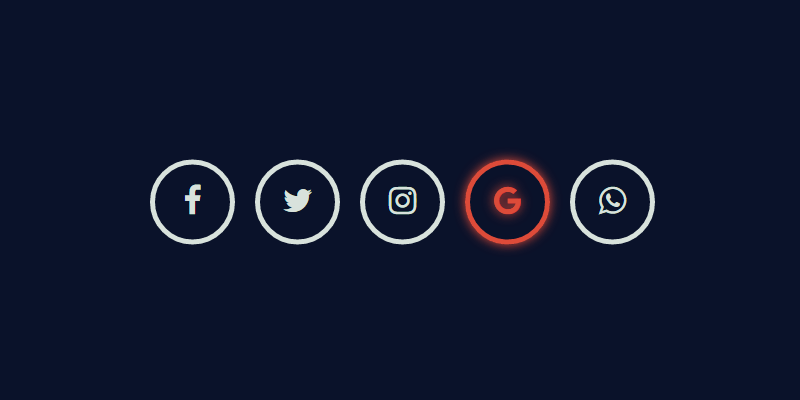 Social Media Icons Glowing Effect | Bypeople