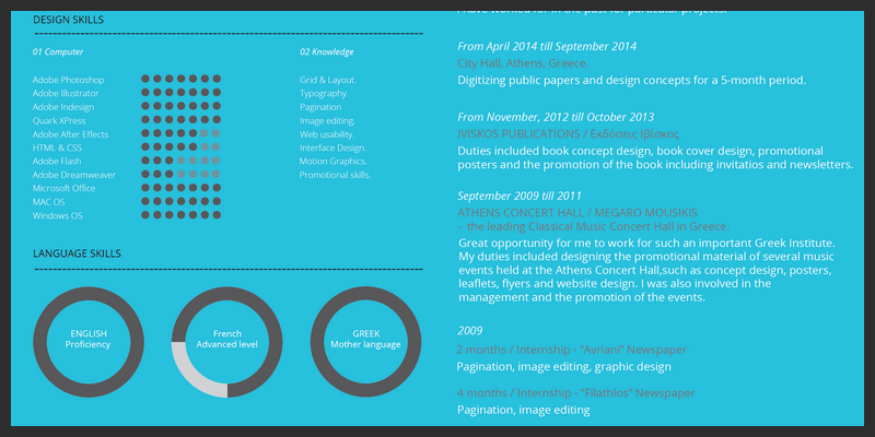 resume layout vector