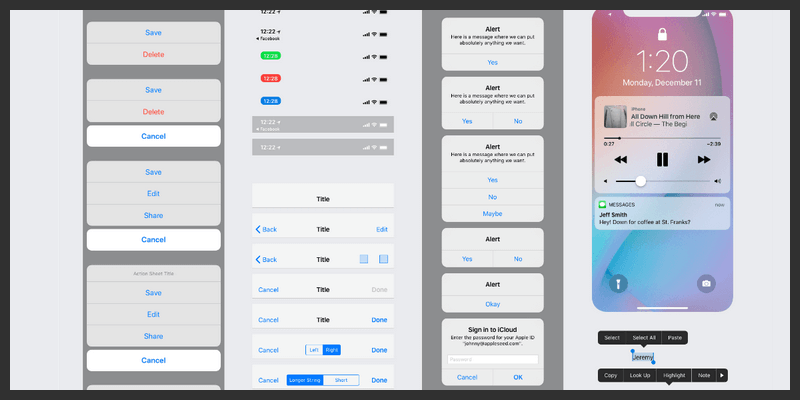 Free iOS 11 GUI (PSD, Sketch) | Bypeople