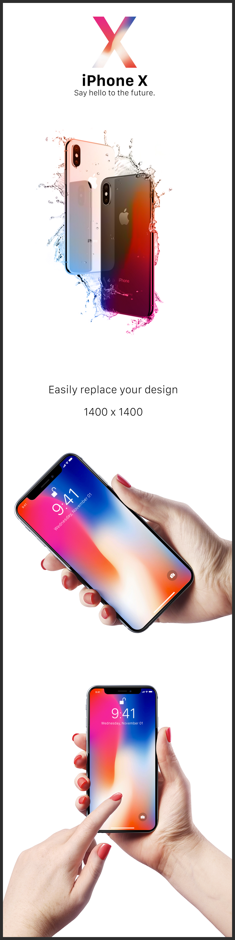 Download Free Iphone X Mockup Psd Bypeople